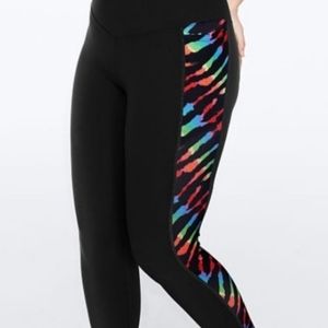 NEW WITH TAGS Victoria Secret PINK rainbow zebra leggings